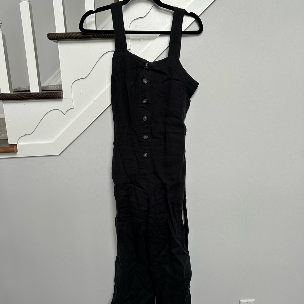 Everlane black linen Jumpsuit